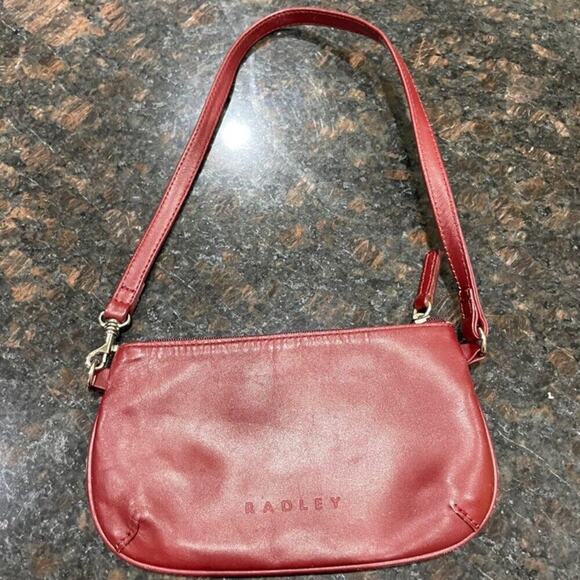 RADLEY LONDON MINI BAG LEATHER BURGUNDY SCOTTISH DOGS LIMITED EDITION KAWAII - Picture 7 of 16